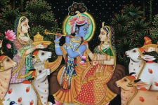 Pichwai Painting ~ Krishna with Gopis { 3 X 4 Feet }